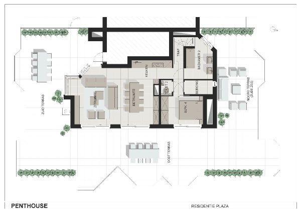 Duplex Penthouse Plaza Lägenhet De Panne Rum bild